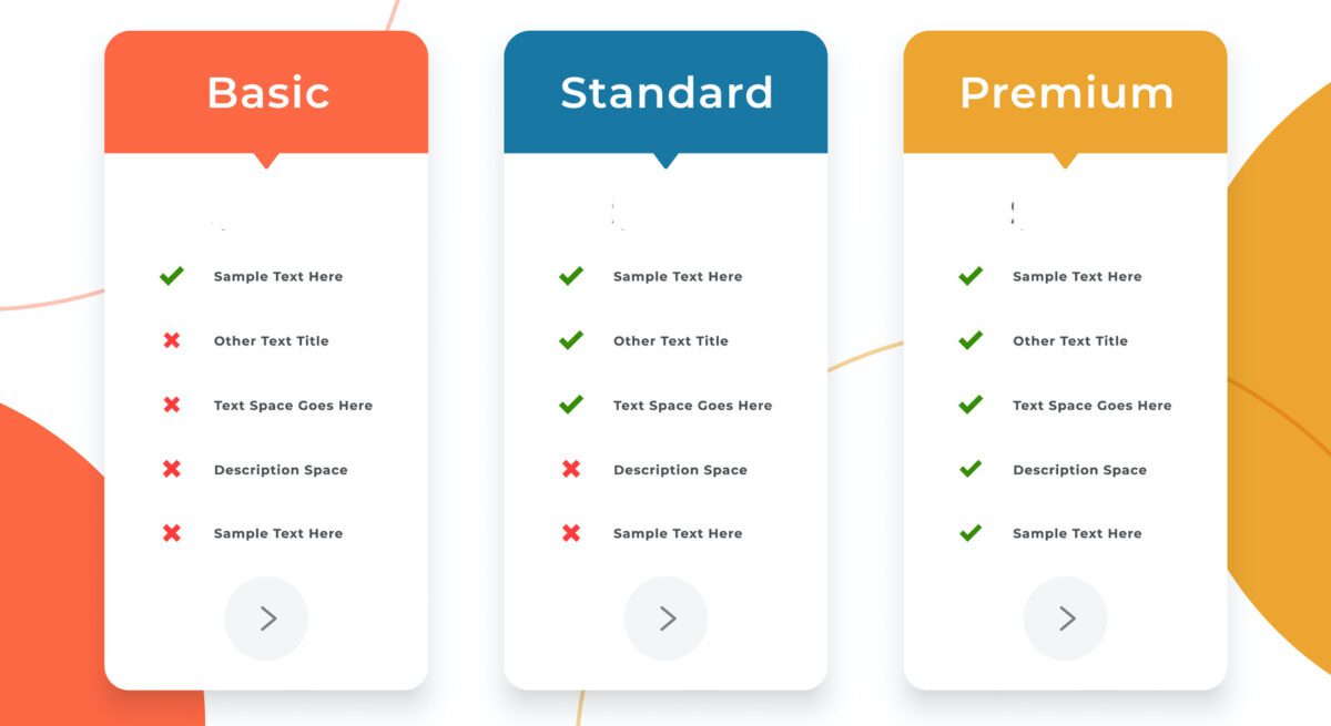 Three susbcription plans - basic, standard, and premium